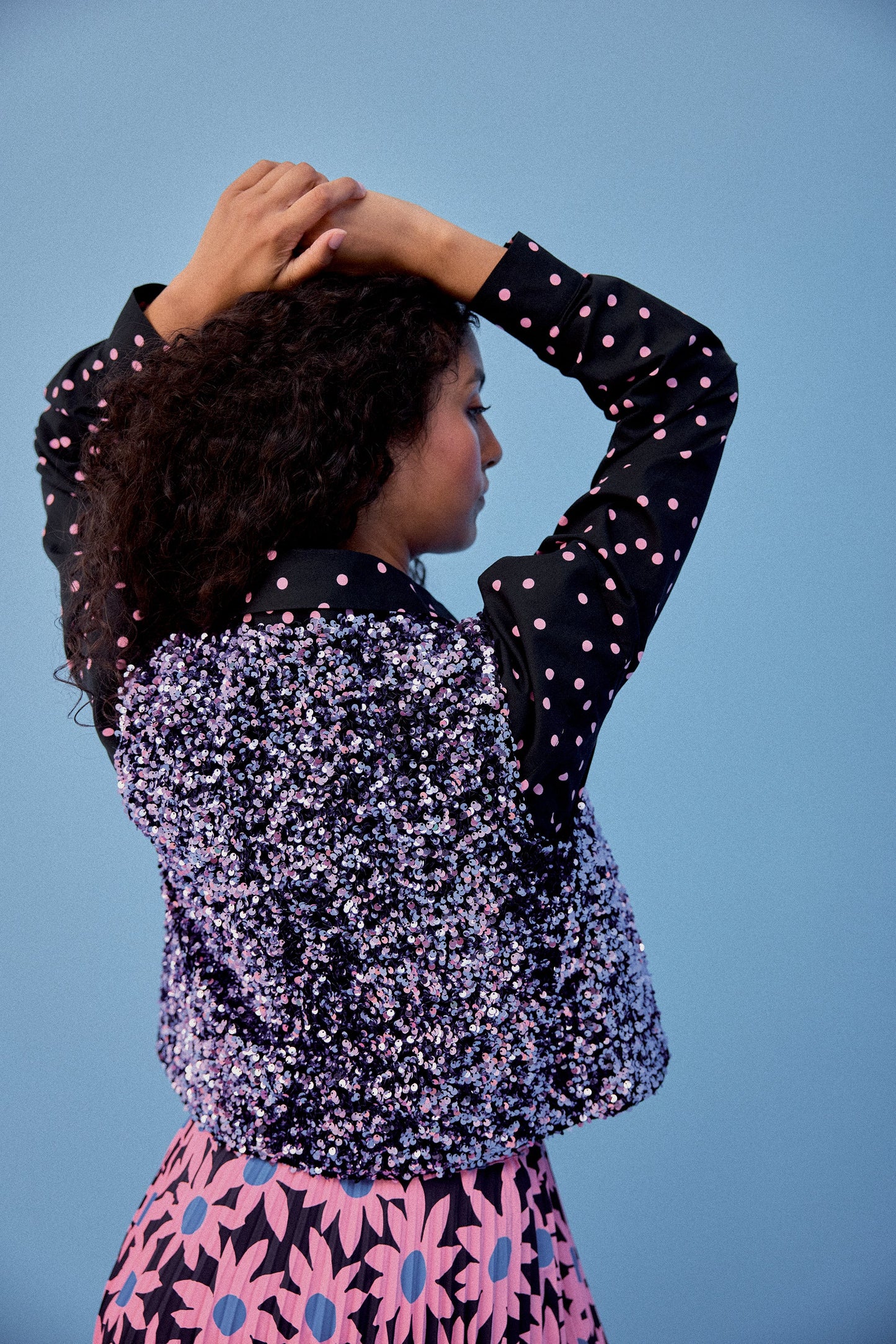 GILET RAVEL SEQUINS LILAS
