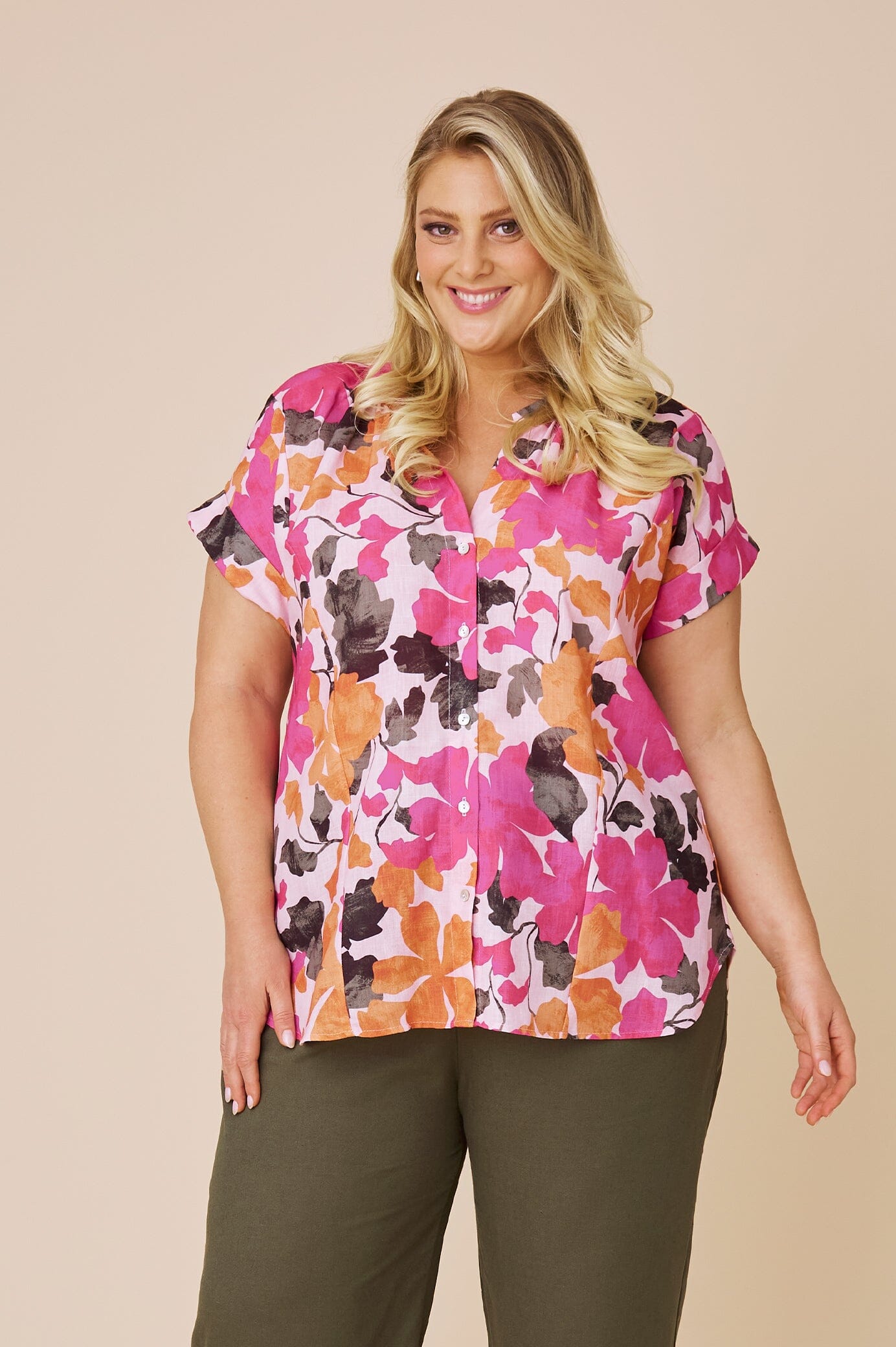 Rosa Floral Short Sleeve Top