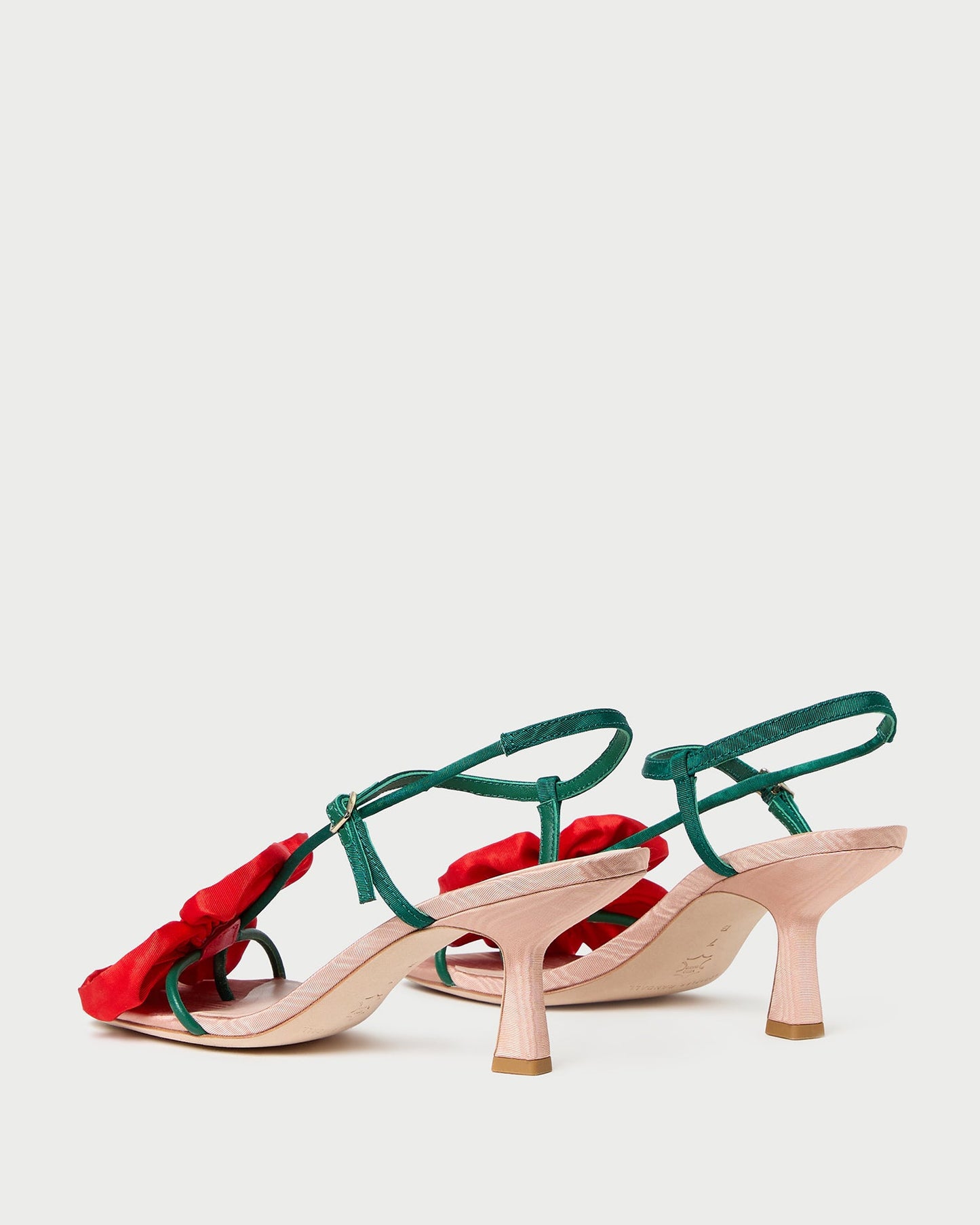 Frank Red/Green Moiré Flower Sandal