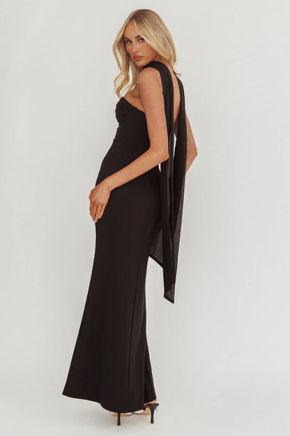 Of The Night Twist Bust Maxi Dress Black