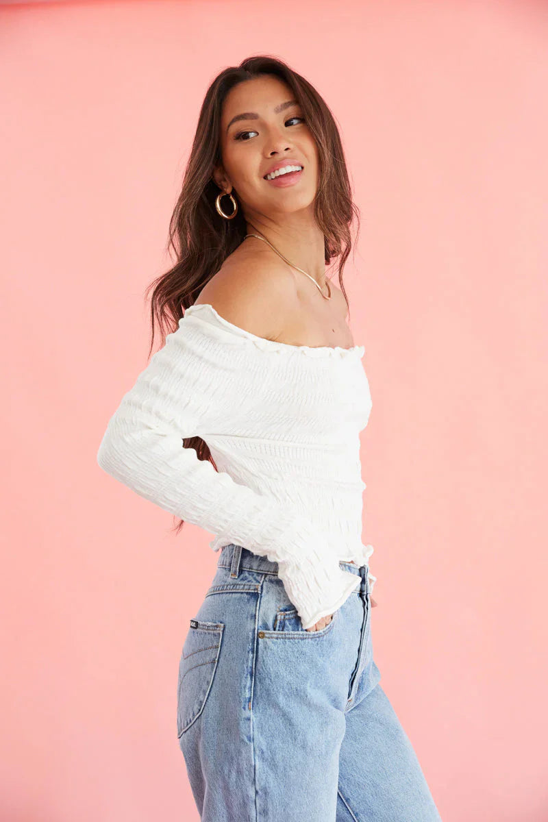 Katrina Smocked Crop Top