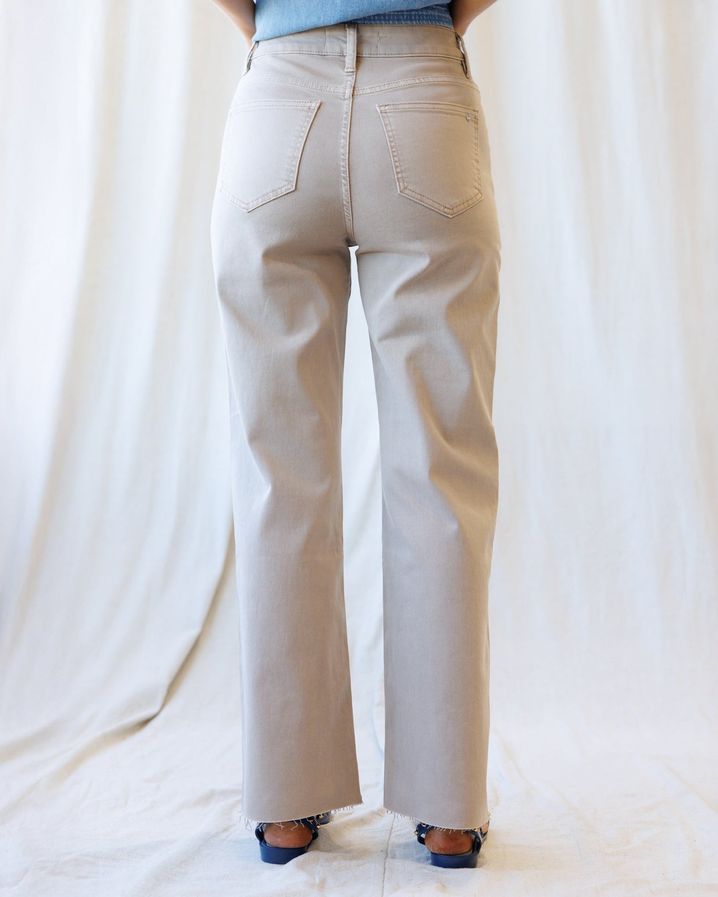 High-Rise Wide Leg Ankle Front Yoke