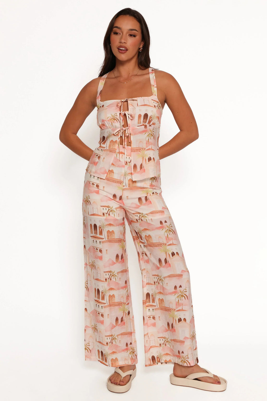 Aemma Top - Tan Print