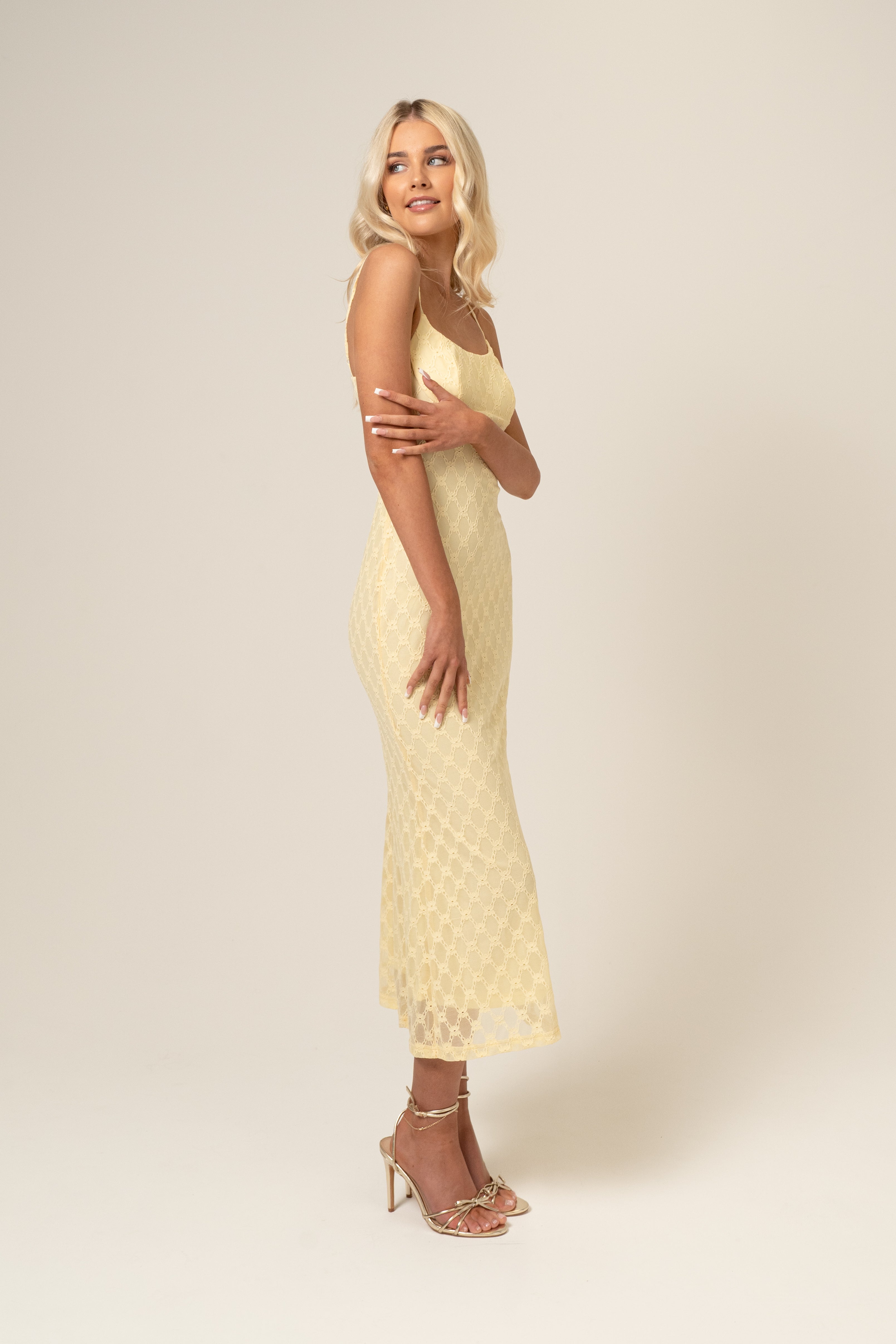 Kiera Classic Yellow Midi Dress