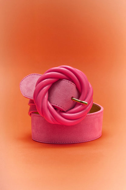 CEINTURE TORSADE SUEDE PINK