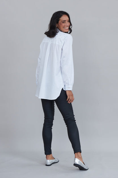 Renata White Collared Shirt