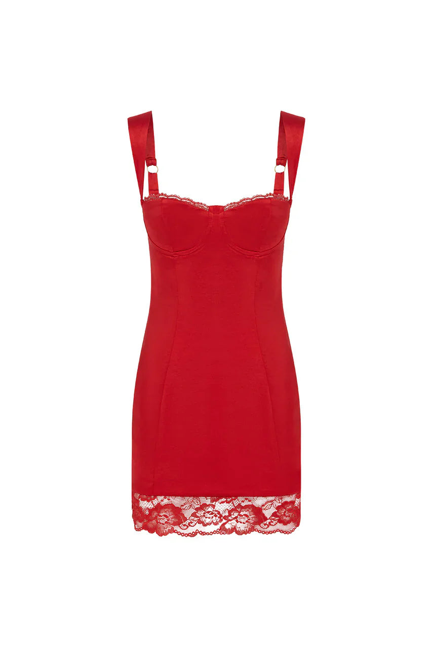 CLAUDELLE MINI DRESS - RED