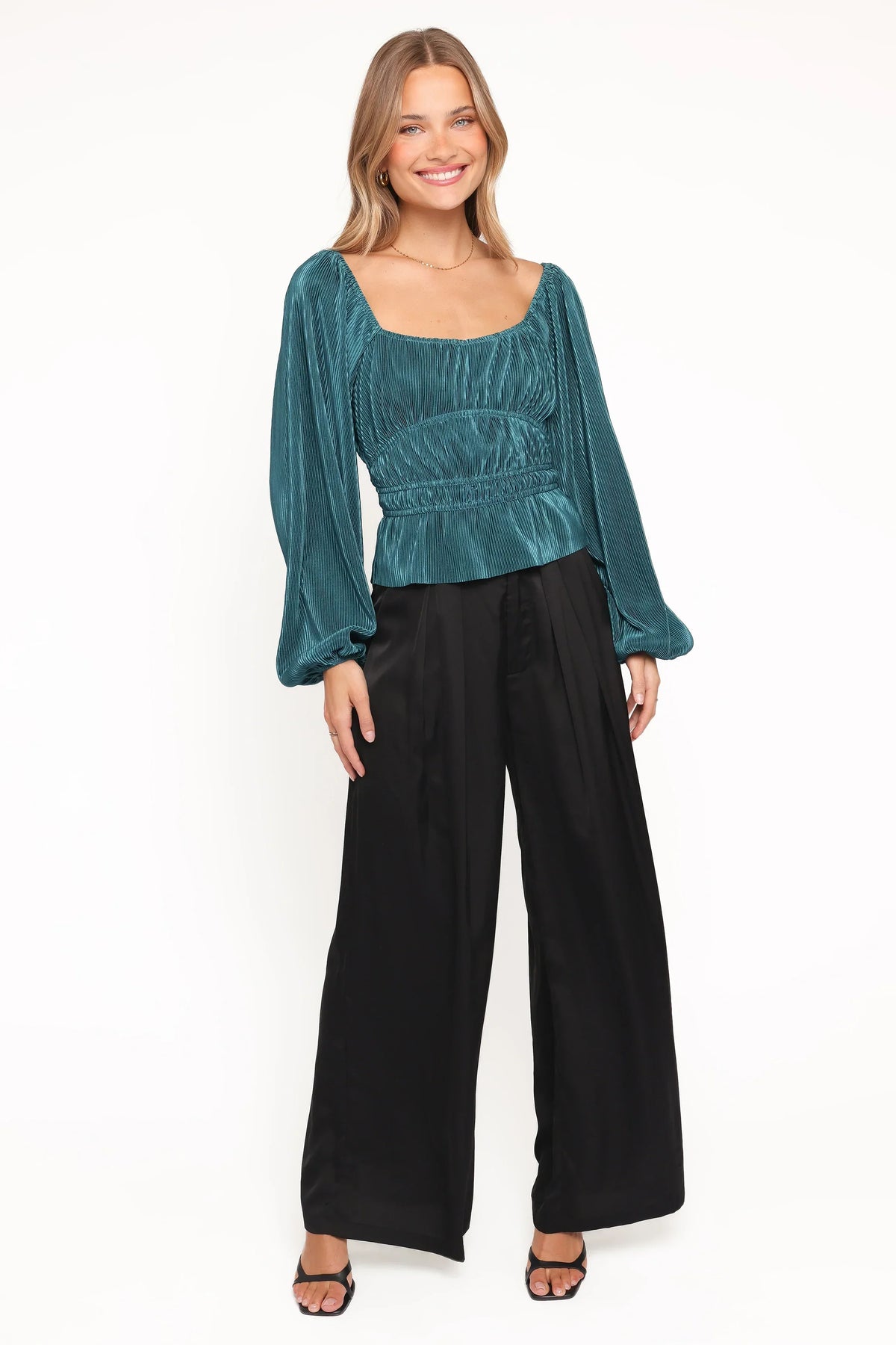 Ceppia Plisse Top - Green