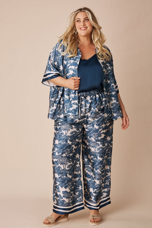 Lisa Print Pants Navy