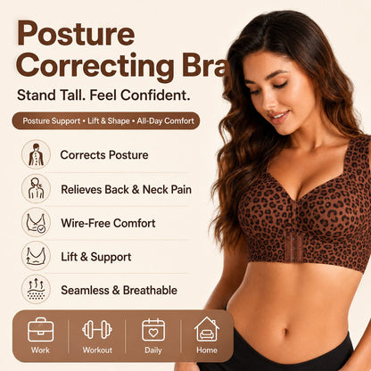 🔥LAST DAY 57% OFF - 🖤Front Closure Posture Corrector Wireless Support Bra