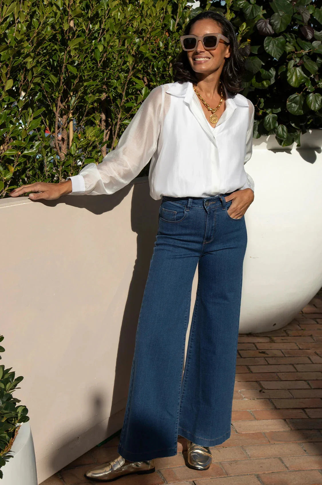 Alina Wide Leg Denim Jeans