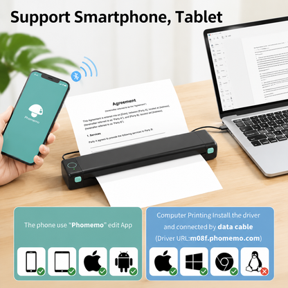 🔥Portable Printer Wireless, Compatible With Phone & Laptop