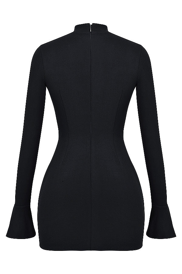 black mini dress