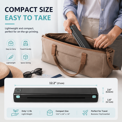 🔥Portable Printer Wireless, Compatible With Phone & Laptop