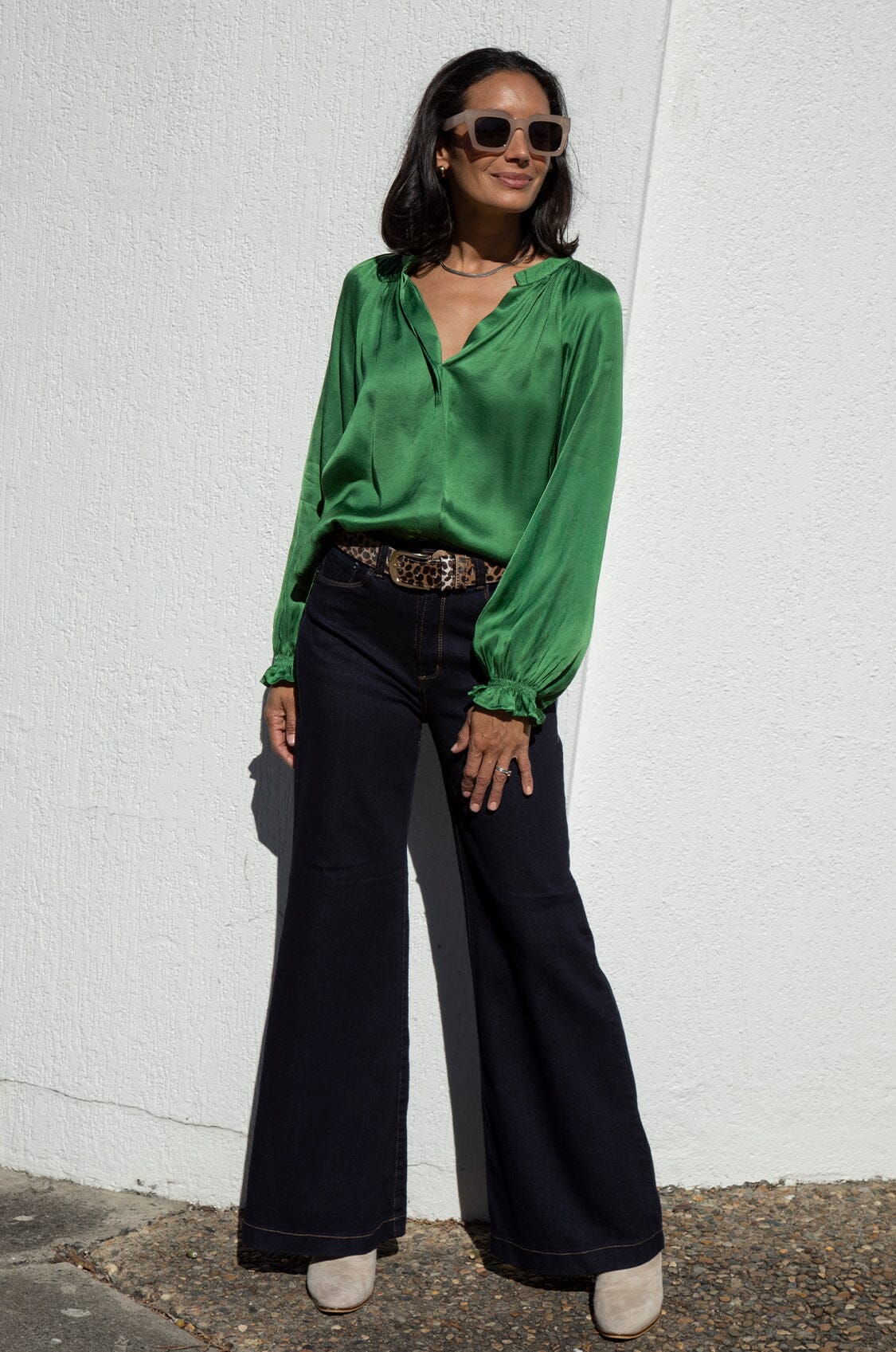 Sierra Long Sleeve Top Emerald