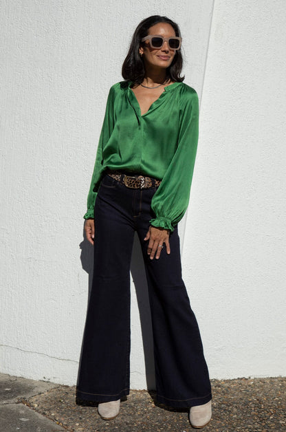 Sierra Long Sleeve Top Emerald