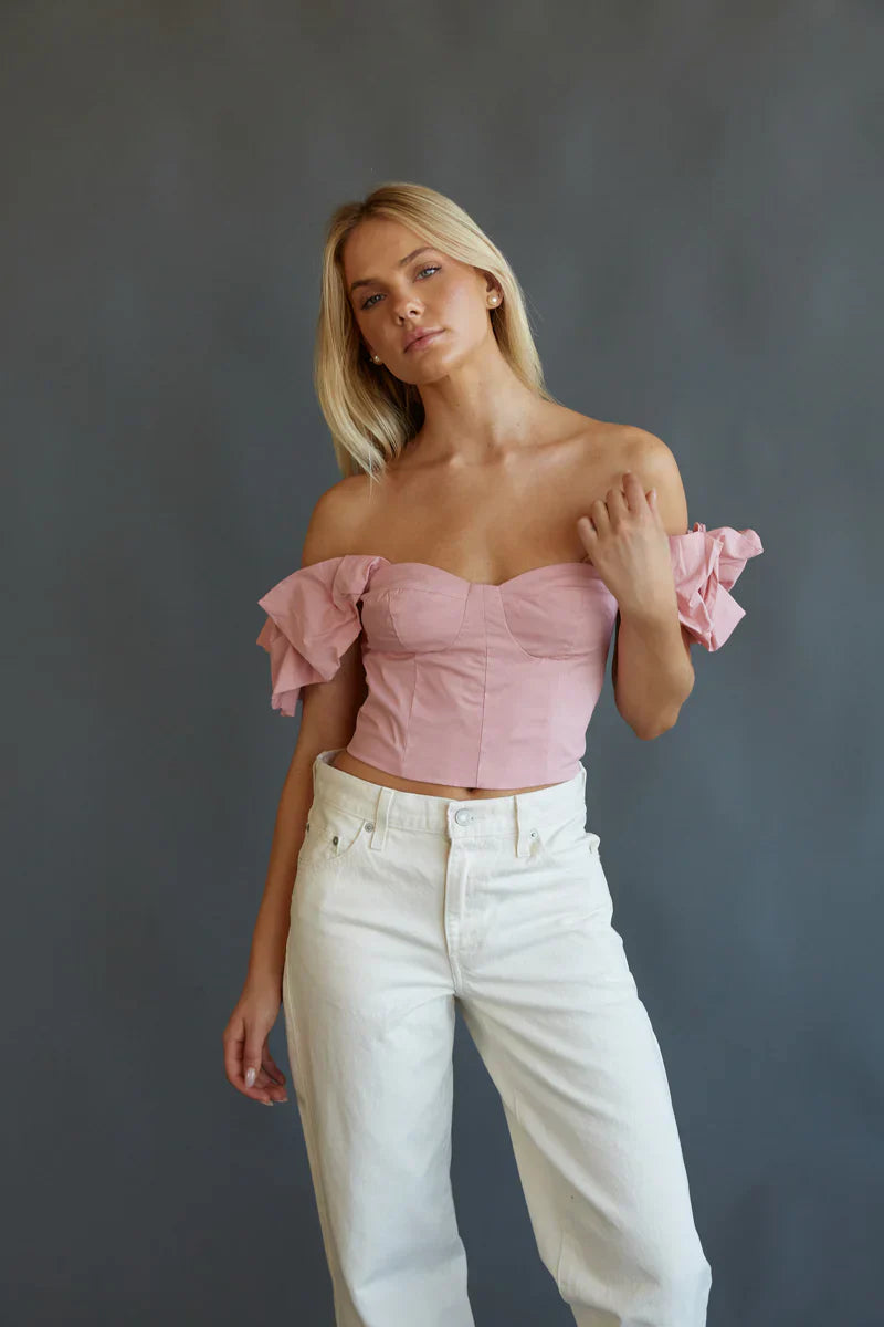 Jayden Puff Sleeve Bustier Top