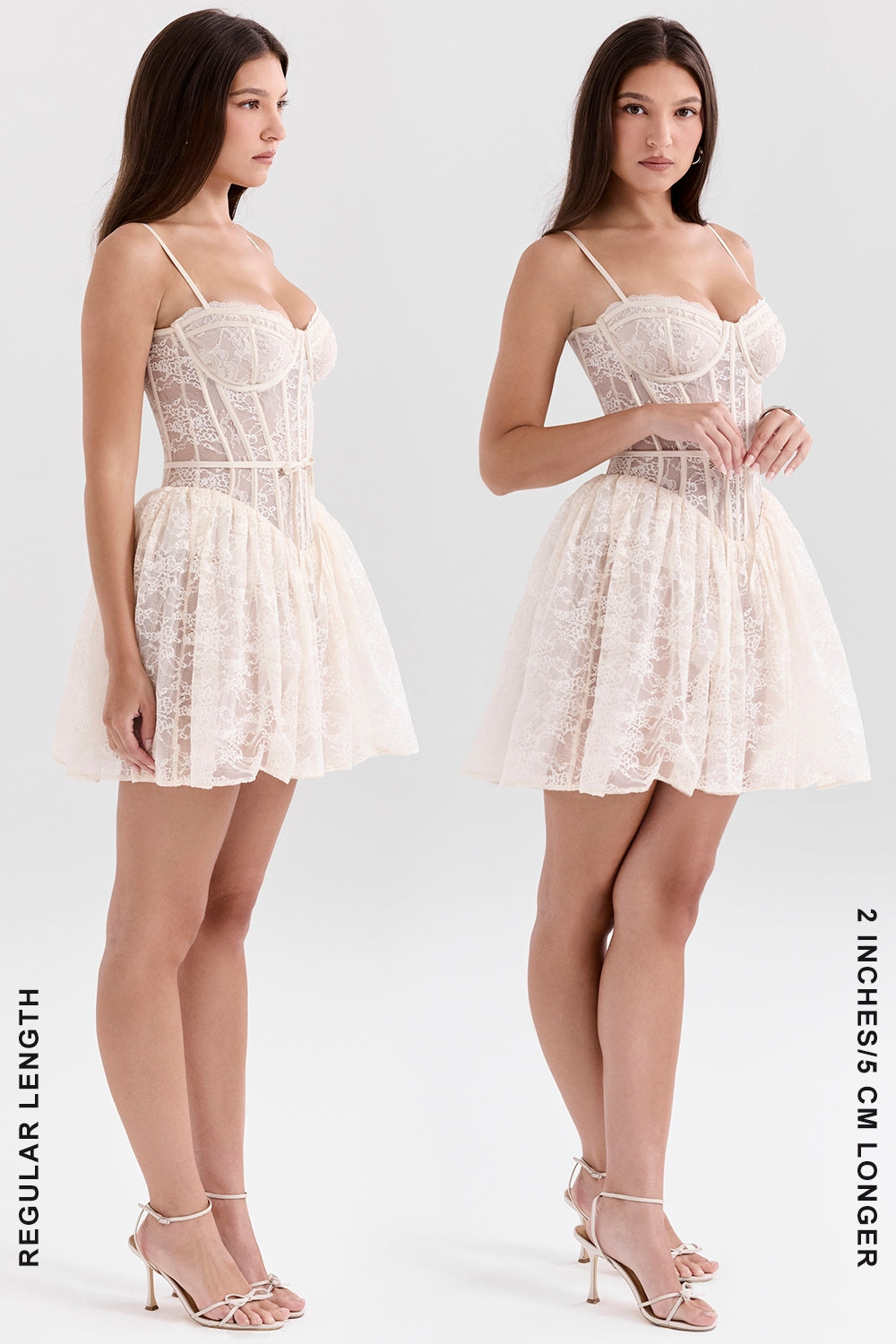 vintage cream lace mini dress