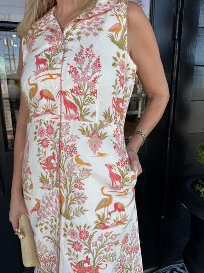 Spartina Dress Castillo Toile Cream