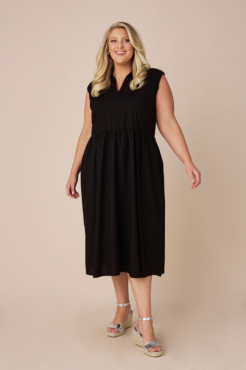 Emme Collared Dress Black