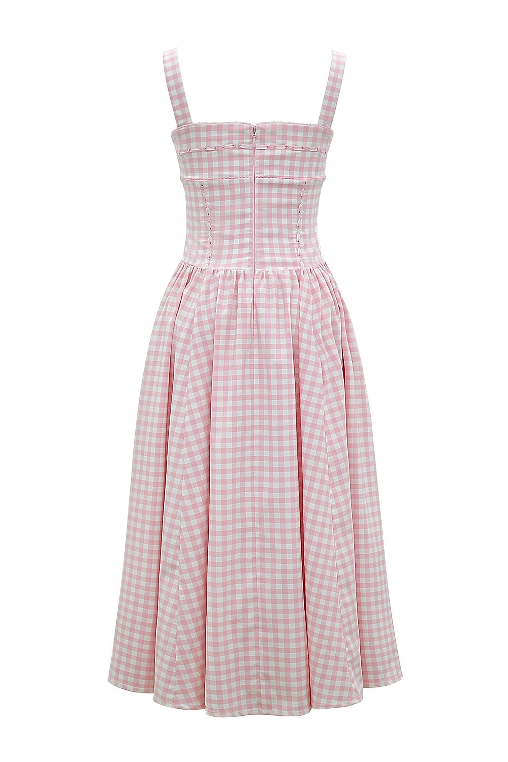 strawberry shortcake gingham midi sundress
