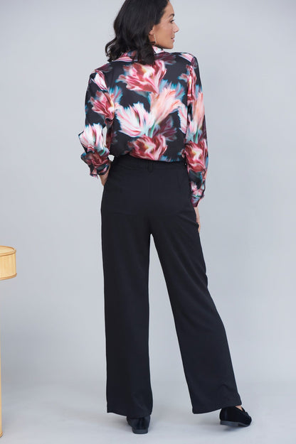 Romy Floral Collared Long Sleeve Shirt