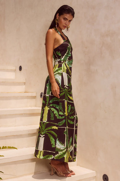 MIRANTO MIDI DRESS - ARLO GREEN