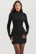 black mini dress