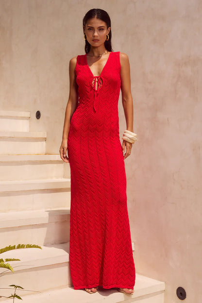ELLIRA MAXI DRESS - RED