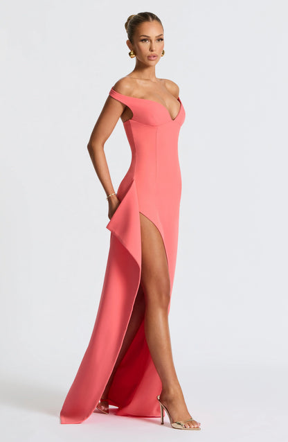 Khalesia Maxi Dress - Coral Pink