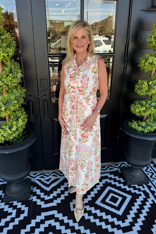 Spartina Dress Castillo Toile Cream