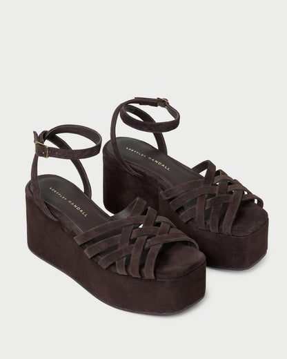 Channing Brown Suede Platform Sandal