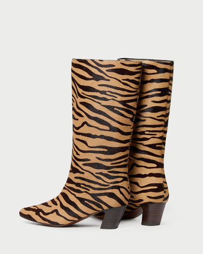 Cleo Zebra Mid-Calf Boot