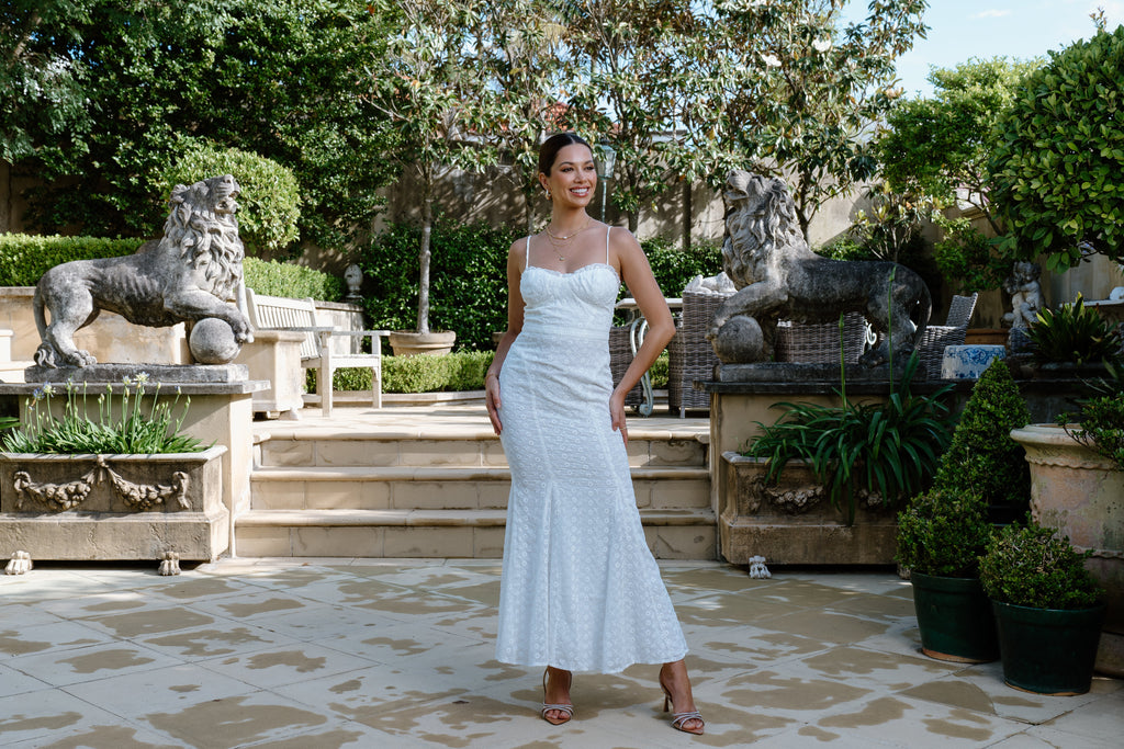 Wendy Midi Dress with Floral Details