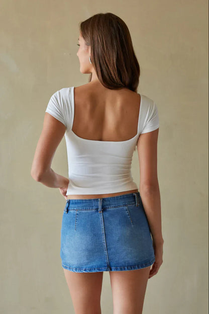 Hartley Denim Mini Skort