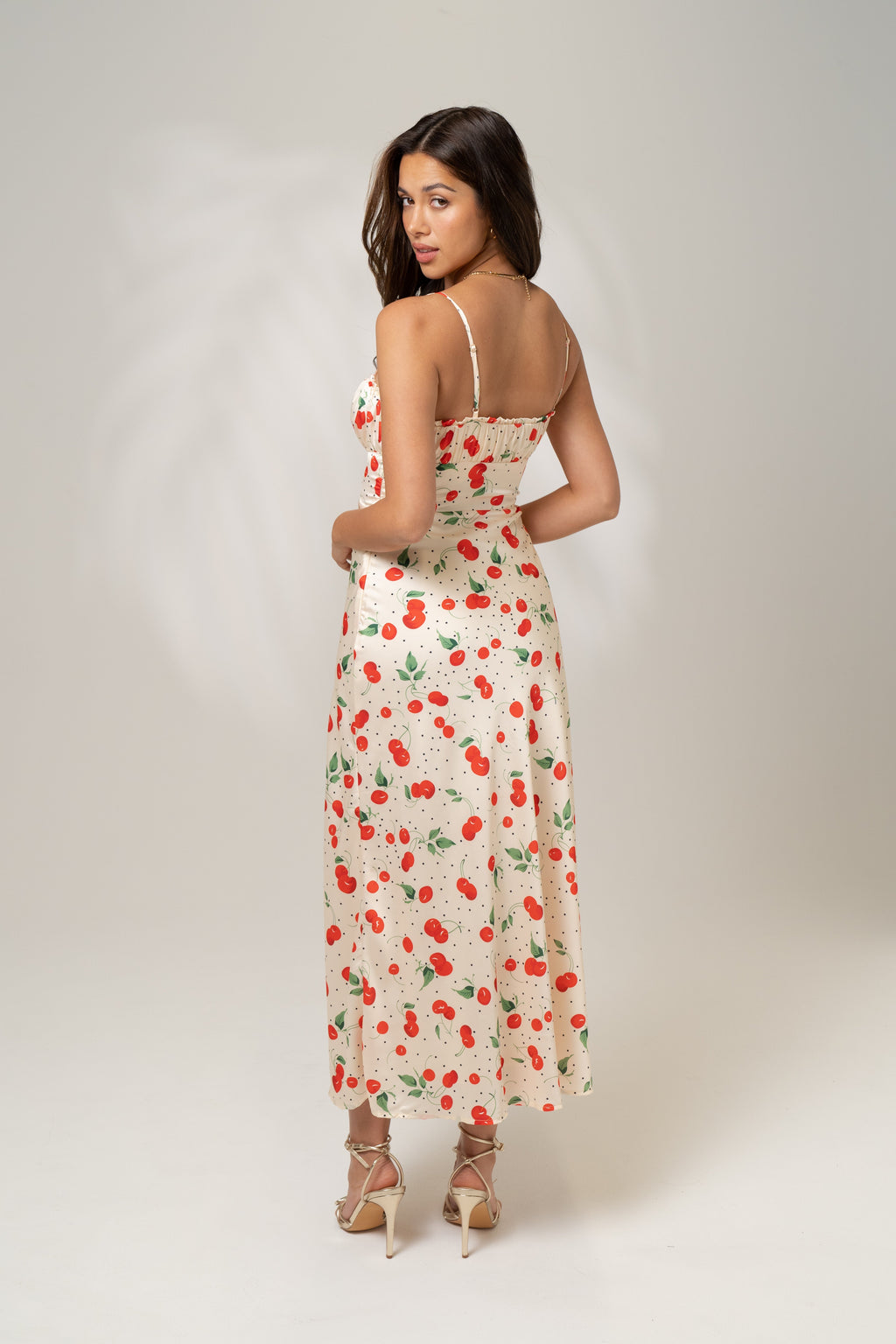 Emily Classic Maxi Dress - Cherry Print