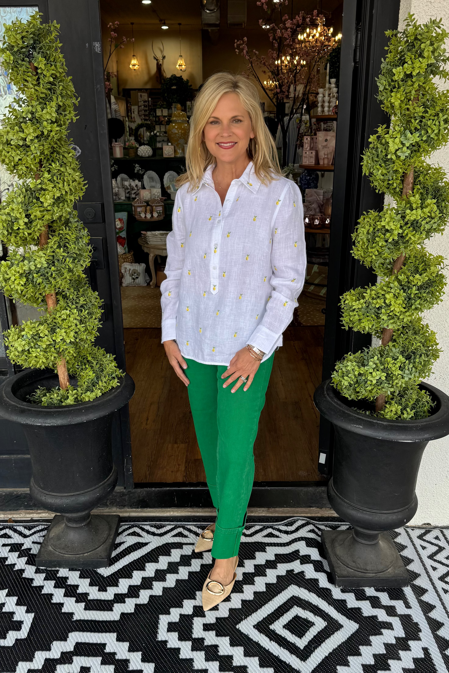 Ivy Jane Linen Lemon Top