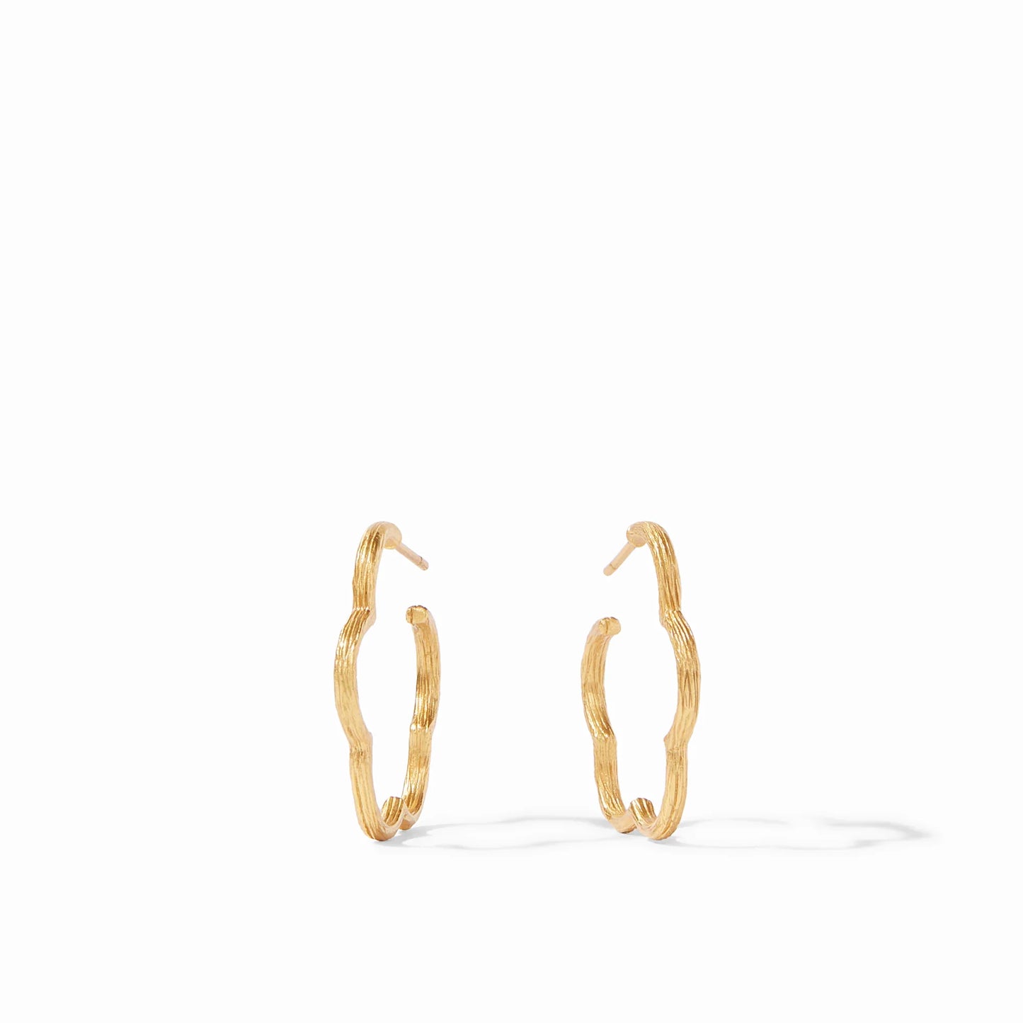 Gardenia Textured Hoop - Gold