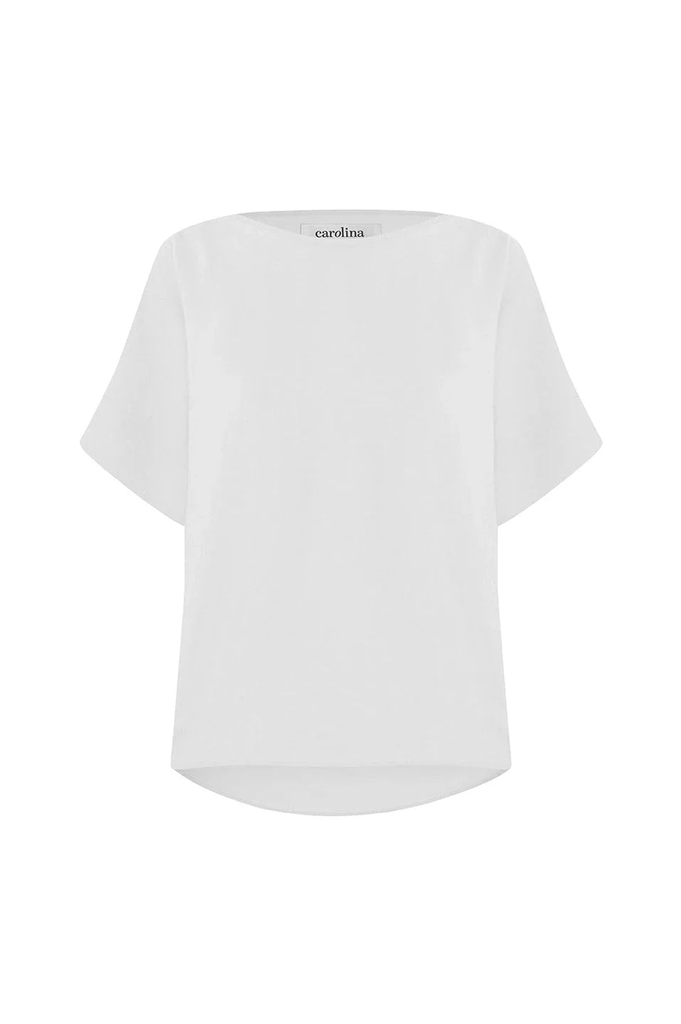Gemma Short Sleeve Round Neck Top White