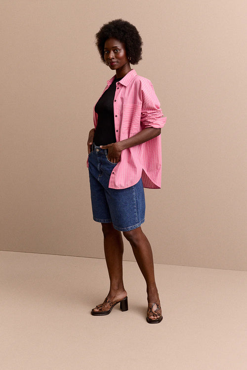 CHEMISE OMER RAYURES ROSES