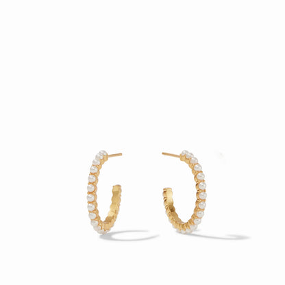 Juliet Hoop - Gold Pearl