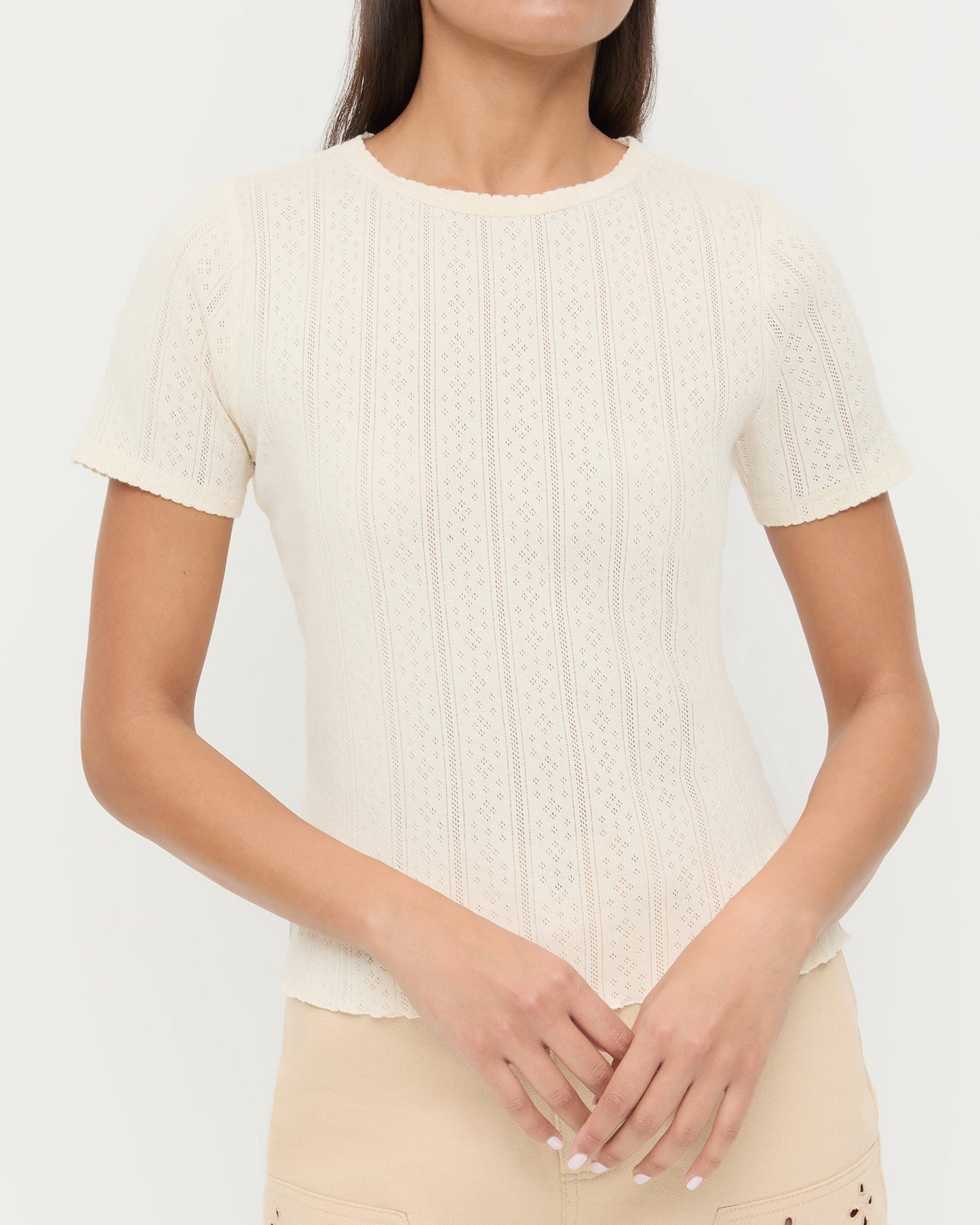 Kerri Pointelle Tee
