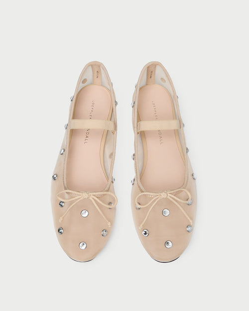 Leonie Caramel/Crystal Ballet Flat