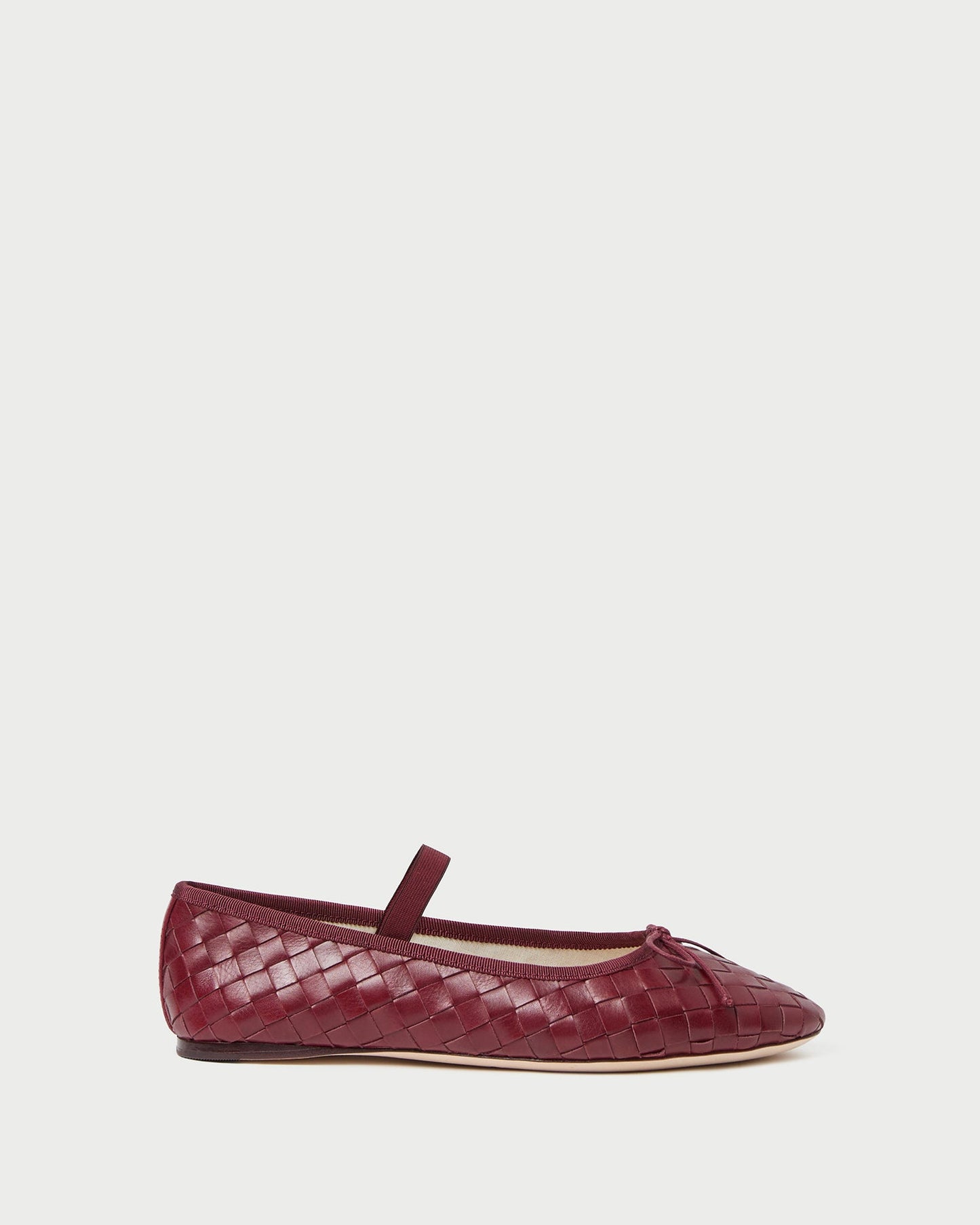 Leonie Wine Woven Ballet Flat