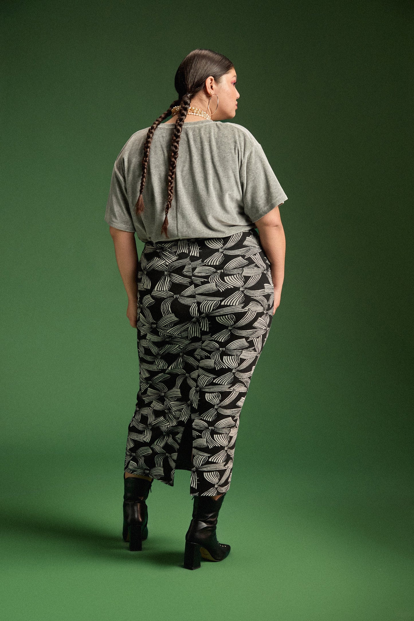 JUPE SARAH RUBANS MONOCHROMES