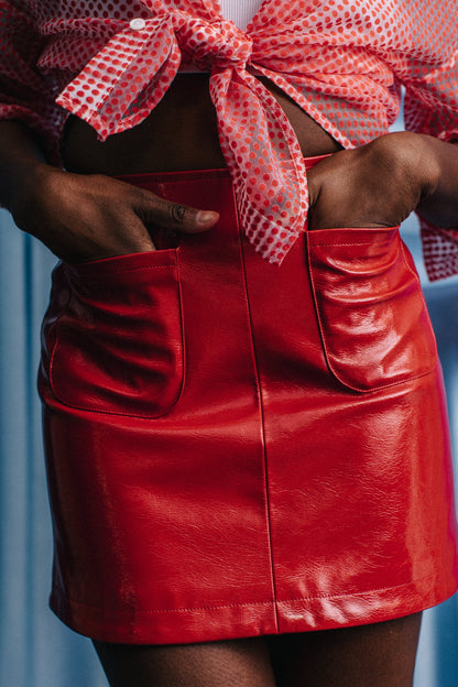 JUPE TINA ROUGE