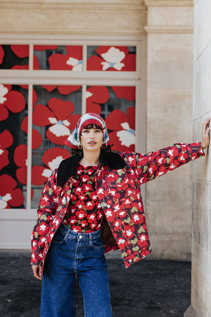 MANTEAU MAXOU PANSY FLOWERS