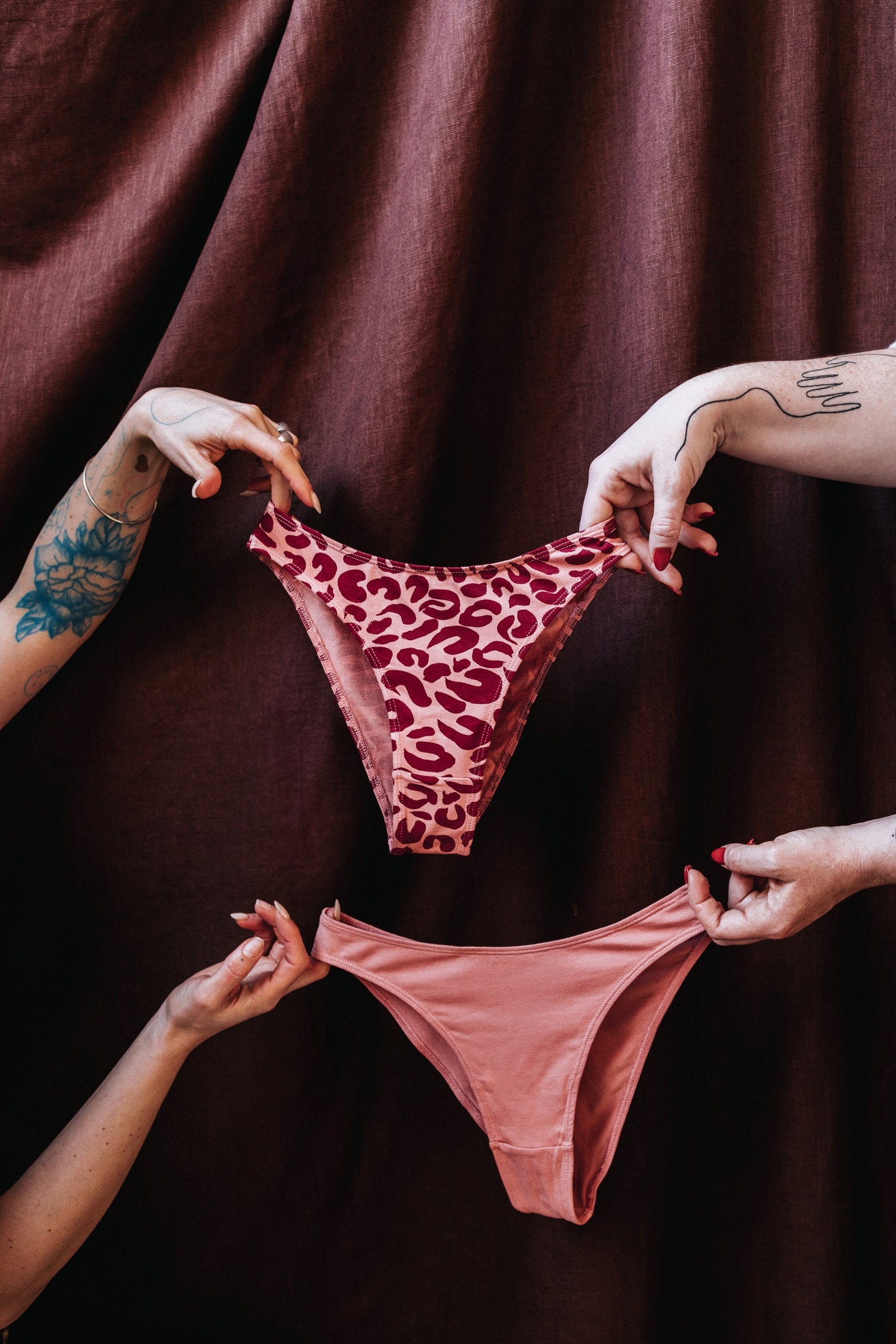 LOT DE DEUX CULOTTES ALMA LEOPARD PINK & UNI