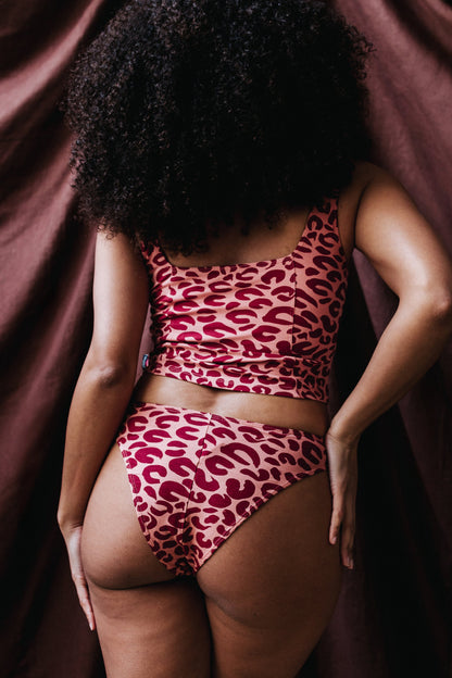 LOT DE DEUX CULOTTES ALMA LEOPARD PINK & UNI