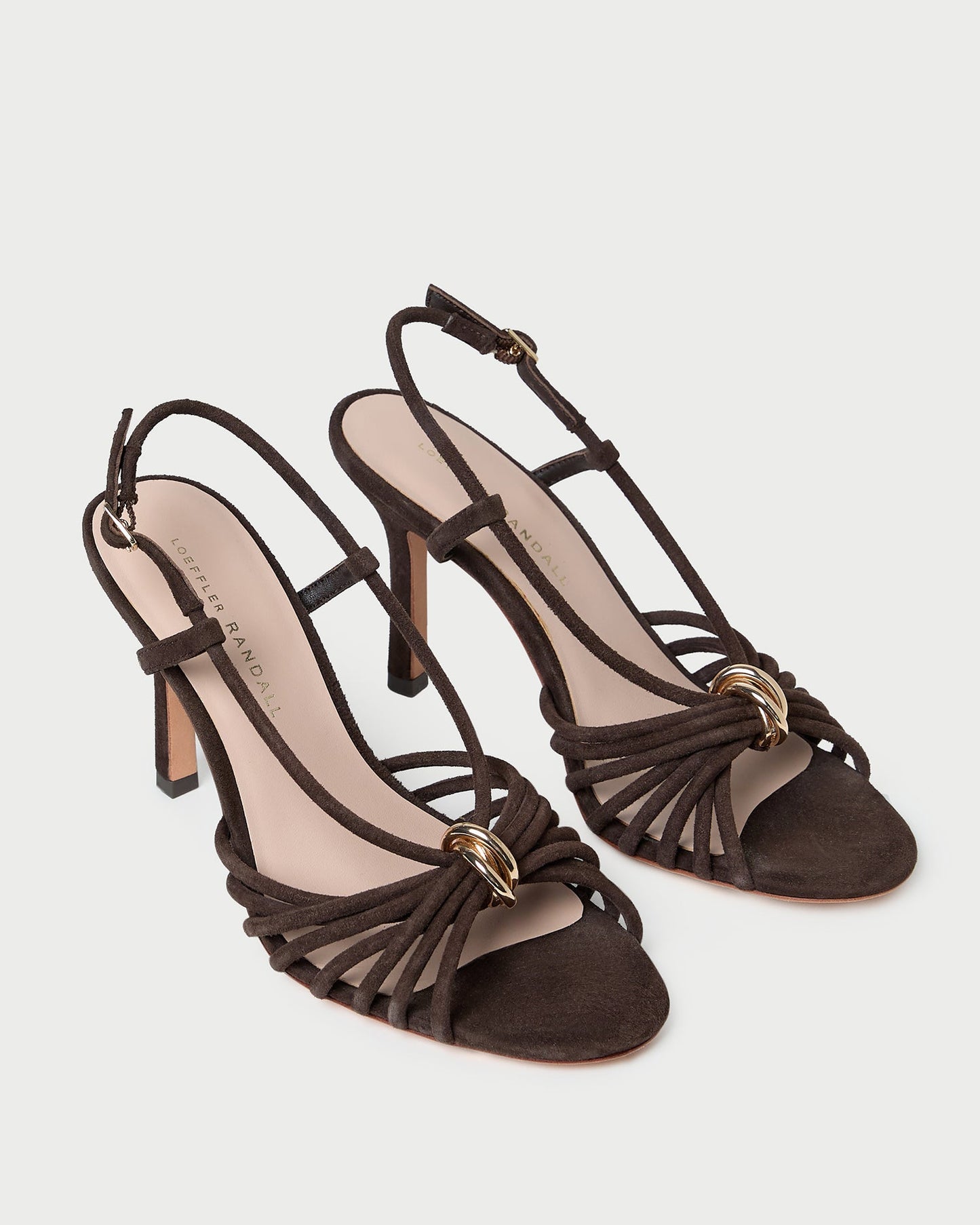 Mareka Brown Suede Heeled Sandal